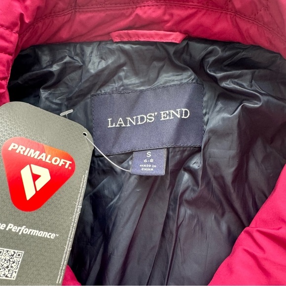 Lands End Quilted Coat‎ Berry Pink Lightweight Jacket Size Small NWT - Picture 7 of 10